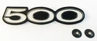 Kawasaki H1 KH500 Side Cover Emblem w Attachment Clips 56018-195 56018-146 NEW!
