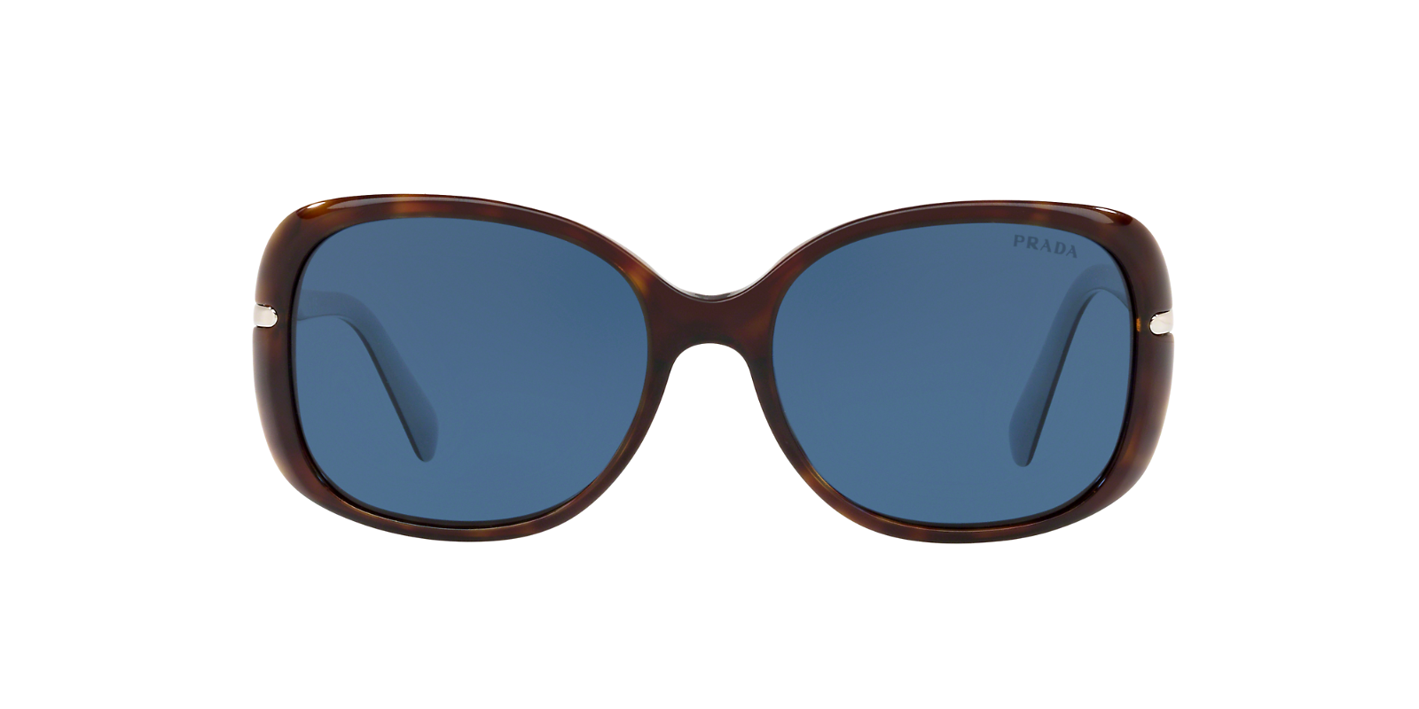 RARE New PRADA Conceptual Dark Havana Blue Sunglasses SPR 08O 2AU1V1 PR