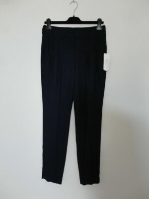 NWT AKRIS Navy Blue Viscose Slim Leg Mia Trouser Pants 4