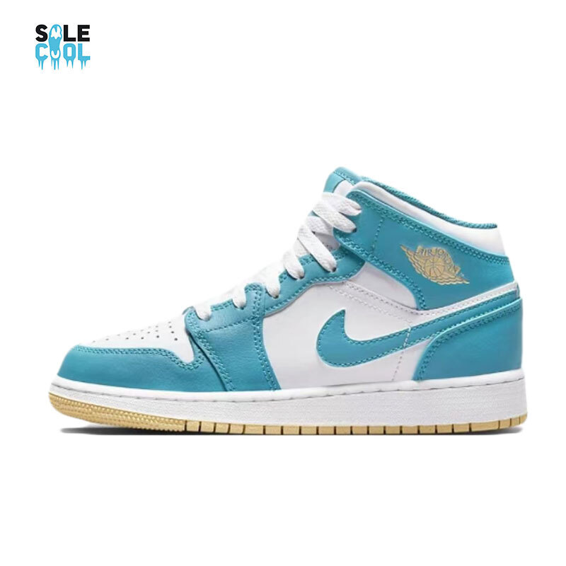 Nike Air Jordan 1 AJ1 Mid Aquatone GS Youth shoes  DQ8423-400 men's DQ8426-400 thumbnail 2