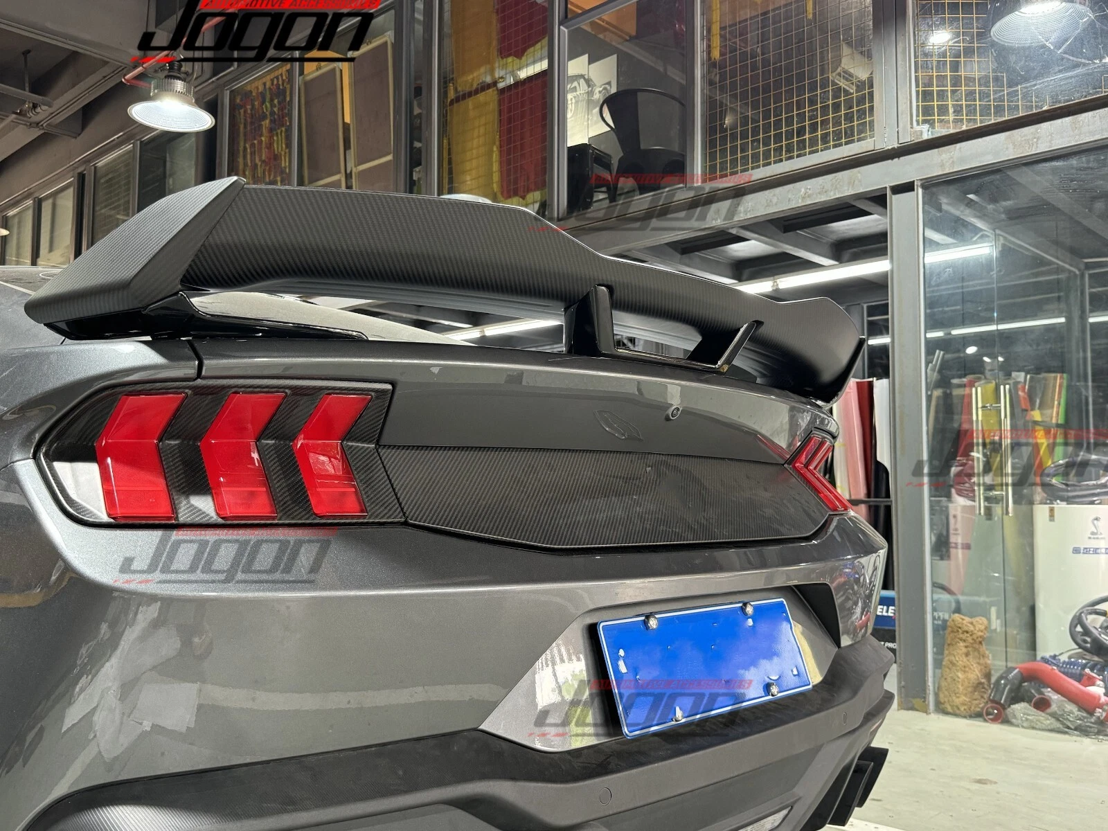 GTD S650 Matte Carbon Rear Air Spoiler Wing For Ford Mustang S650 Dark Horse 24+ - Picture 4 of 12