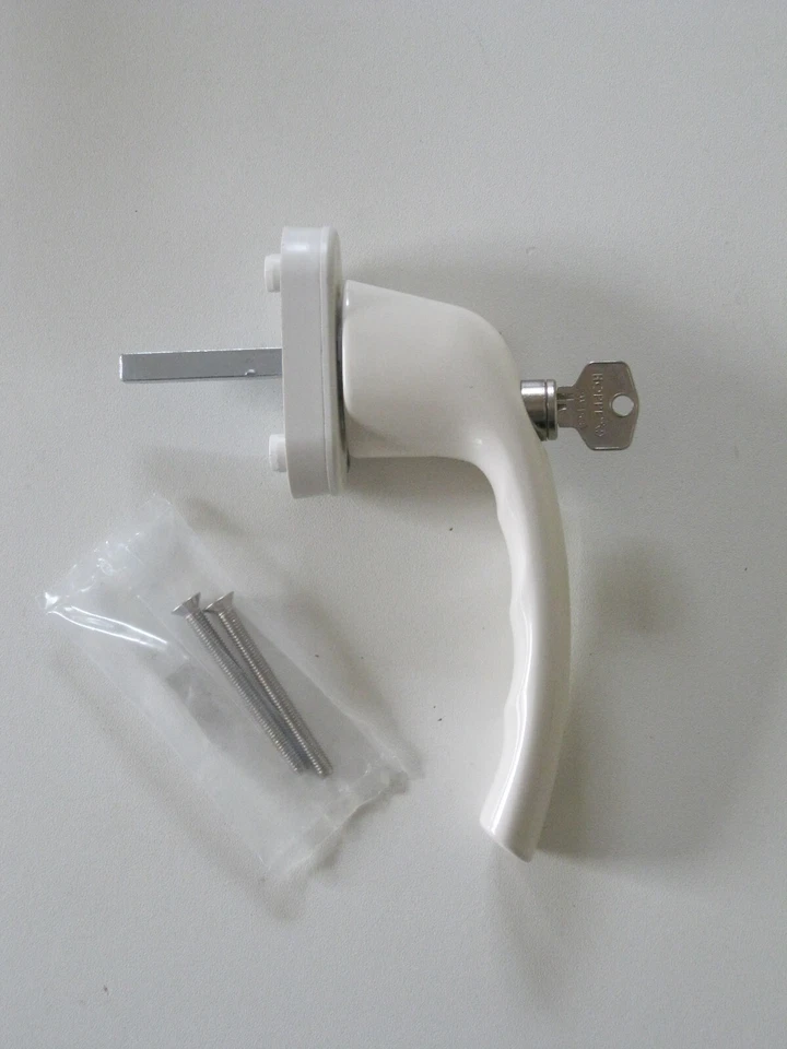 HOPPE Fenstergriff Tokyo 0710S/U26 SKG abschließbar F9001 cremeweiss Stift 40 mm