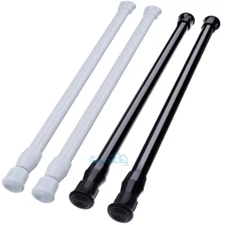 2PCS Metal Curtain Rod 15-44 Inch Non-Slip Spring Heavy-Duty Tension Curtain Rod
