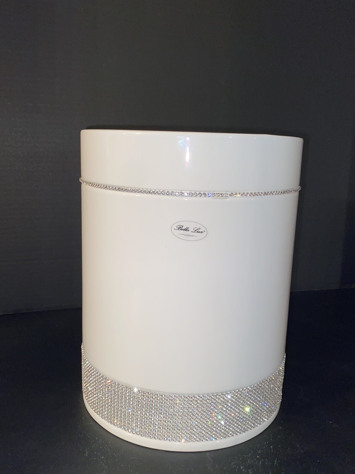 Bathroom Accessory Sets Bella Lux White Swirled With Crystal Rhinestones Ceramic Bathroom Accessories Home Garden Bioconservationorg