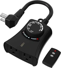 HBN Outdoor Light Timer Waterproof, Photocell Dusk to Dawn Light Sensor Timer