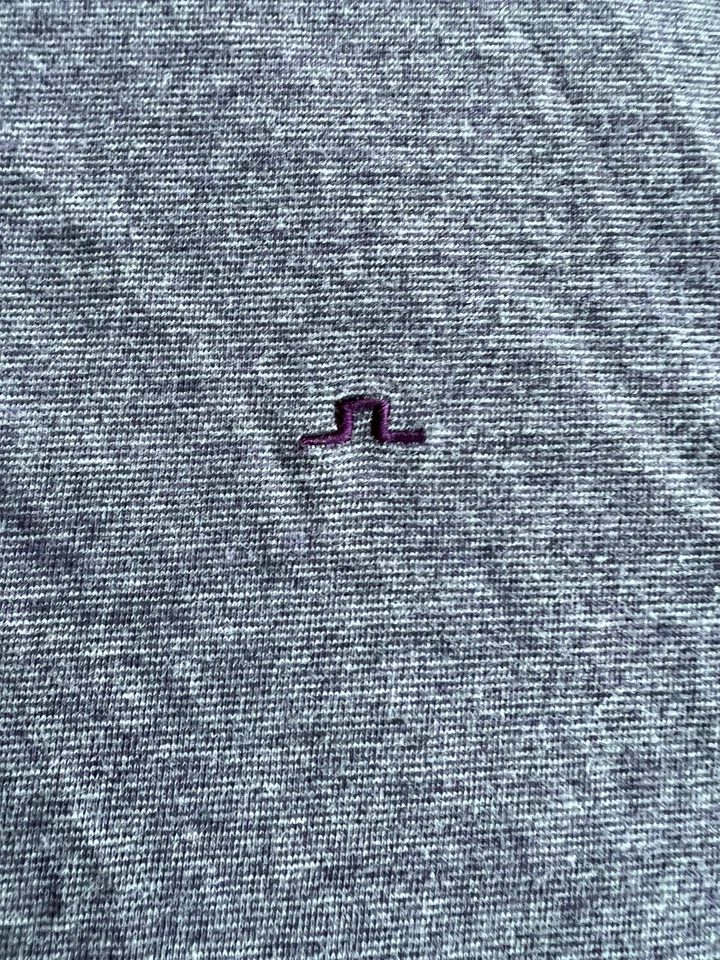 Camisa polo de golf J. Lindeberg púrpura jaspeado para hombre XL manga corta calce ajustado Foto 4 de 4