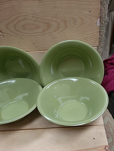 *SET OF 6* Vintage Avocado Green Flare Bowls TEXAS-WARE Melamine M-2/Salad/Soup - Picture 3 of 9