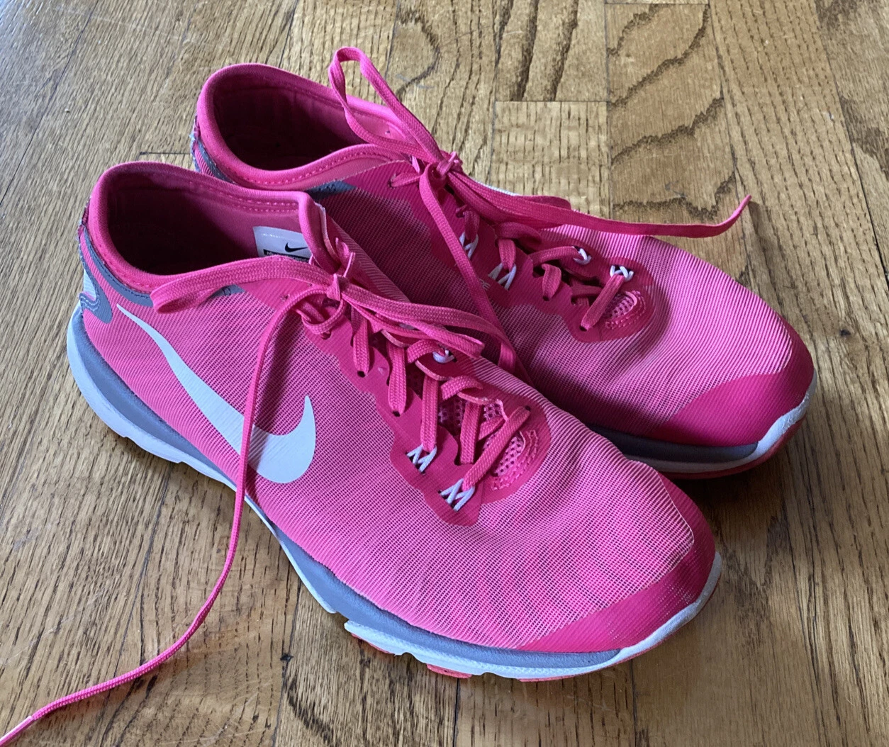 Nike Flex Supreme Women's Size 8 Pink White Athletic Running Shoes 819026 601