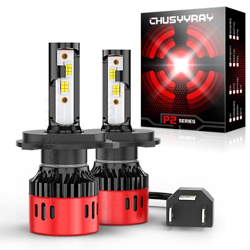 4 Sides H4 9003 LED Headlight Bulbs Car & Truck Hi&Low Dual Beam Kit 6500K White