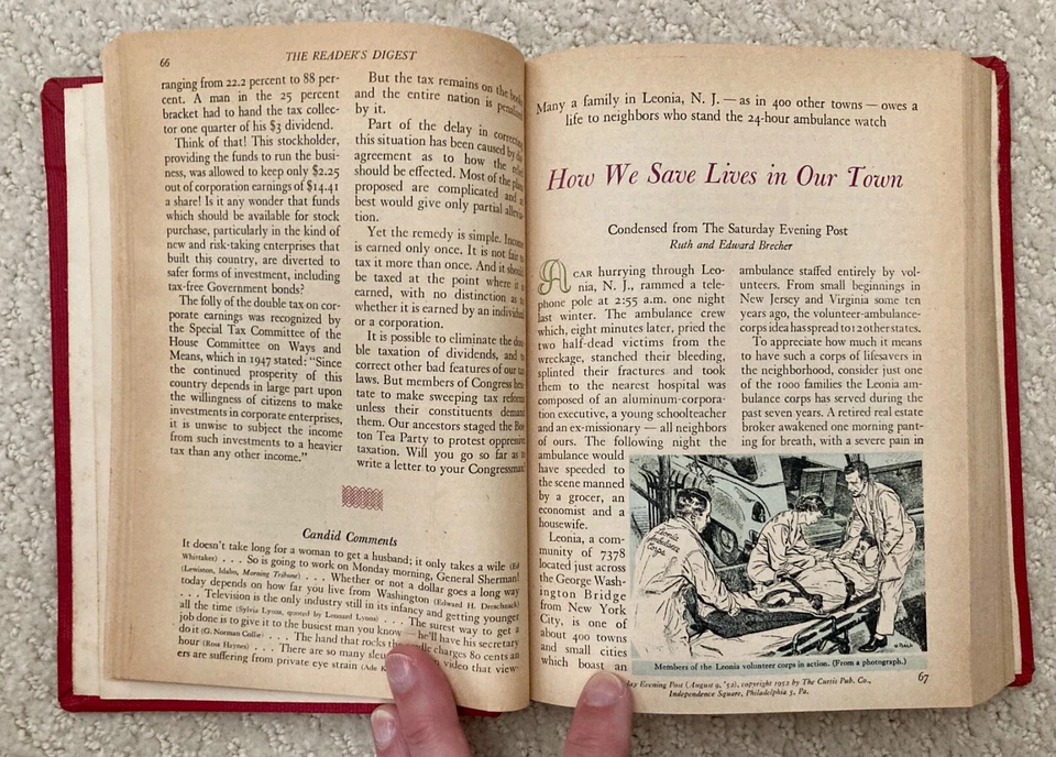 1953 Reader's Digest Bound Magazines 62 Jan Feb Mar Red Book Korea War Russia - Image 3 of 4