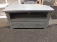 SHABBY PAINTED CORNER TV UNIT GREY WASH ROUGH SAWN DISTRESSED CHOICE COLOUR SIZE