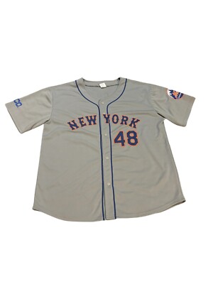 New York Mets SGA Jacob deGrom Jersey Grey Blue Orange Size - Main Image