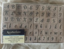 UPPER LOWER Case  Numbers ALPHABET Stamp Set Scrapbook  Card Making