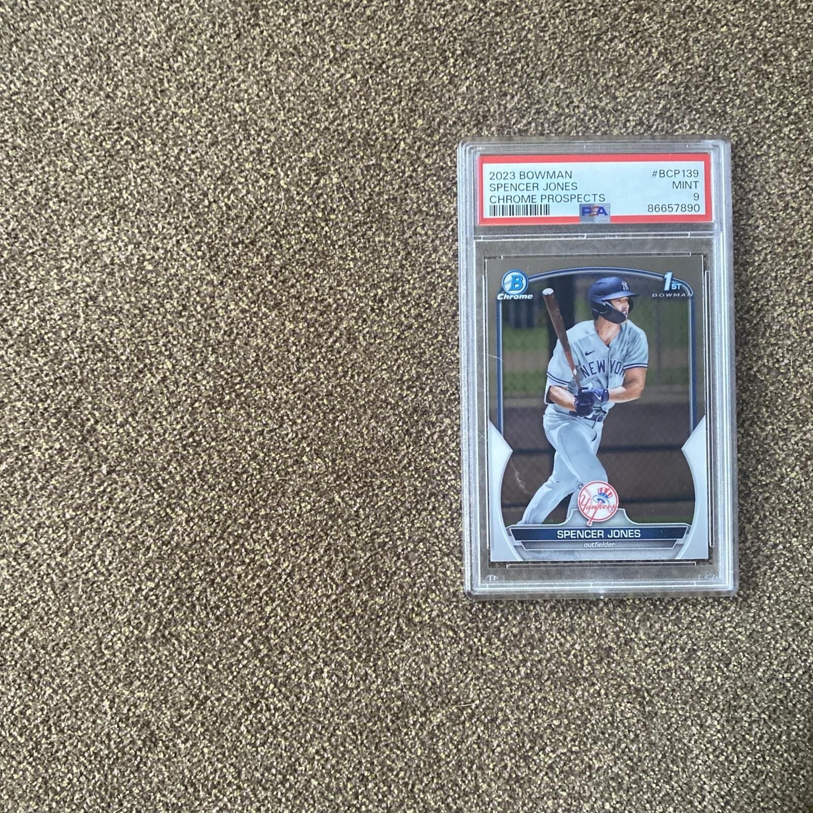 2023 BOWMAN CHROME PROSPECTS SPENCER JONES#BCP-139 PSA 9 MINT