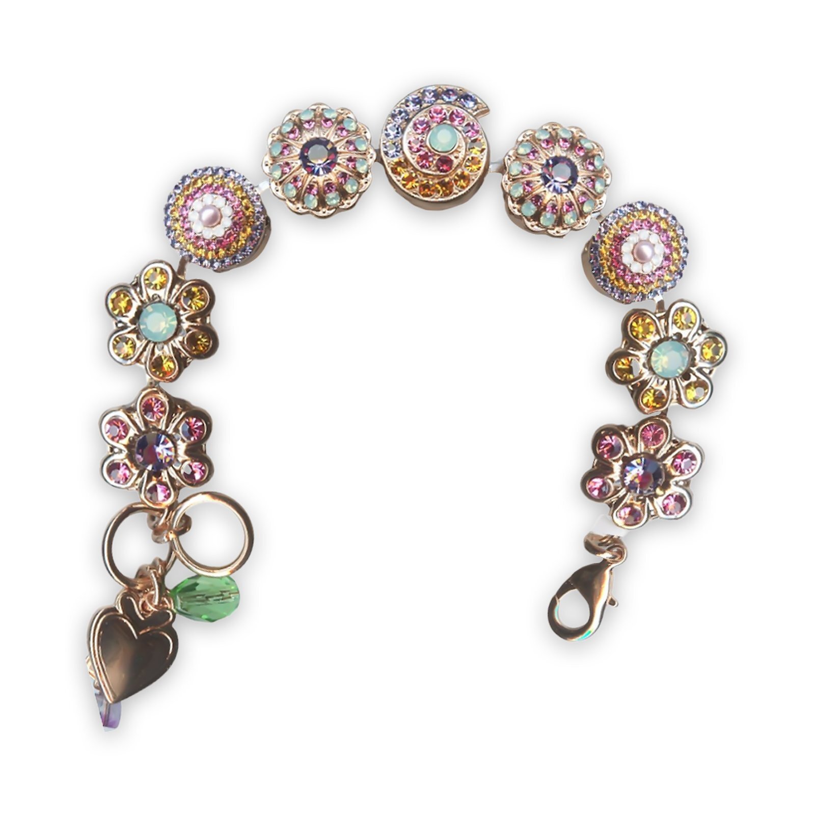 Bracelet by Mariana Flower Power Coll. Sassy Lt Rose, Yellow, Pacific Opal, T...