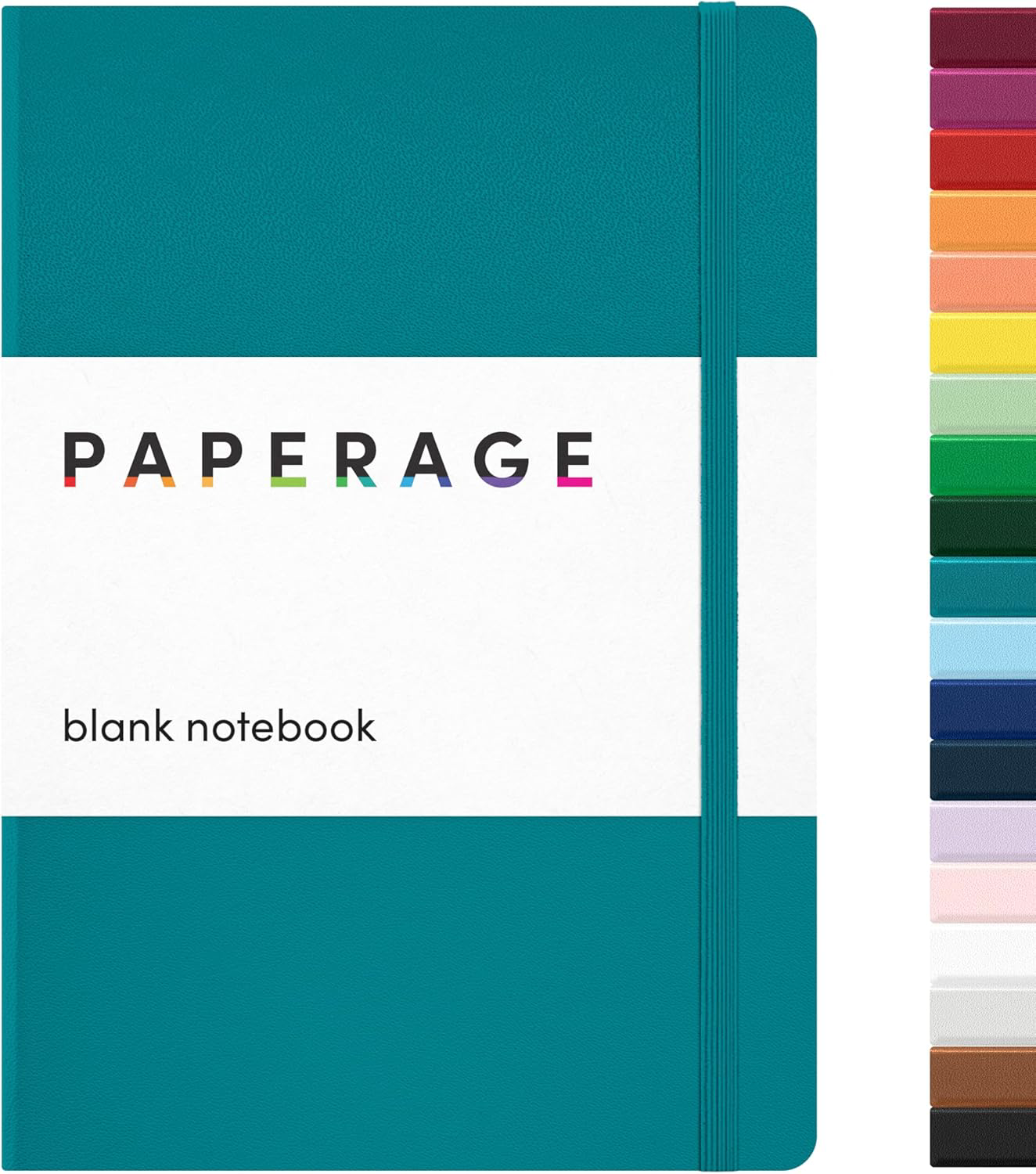 Turquoise Blank Journal Notebook, 160 Pages, Medium 5.7x8 inches, 100 GSM