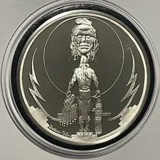 Rare History of the American Indian #34 Proof Coin Sterling Silver Round Medal