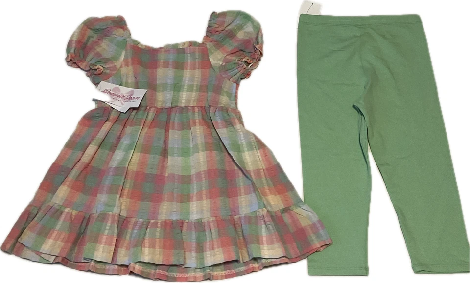 Conjunto de Vestido y Pantalón Bonnie Jean Niñas Talla 6X Multicolor Foto 2 de 4