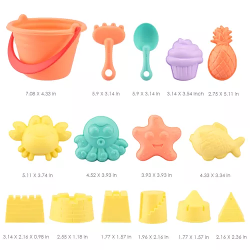 Beach Toys Set for Kids Toddlers Beach Sand Toy Kit Bucket Shovel Sand Truck US - Bild 19 von 24