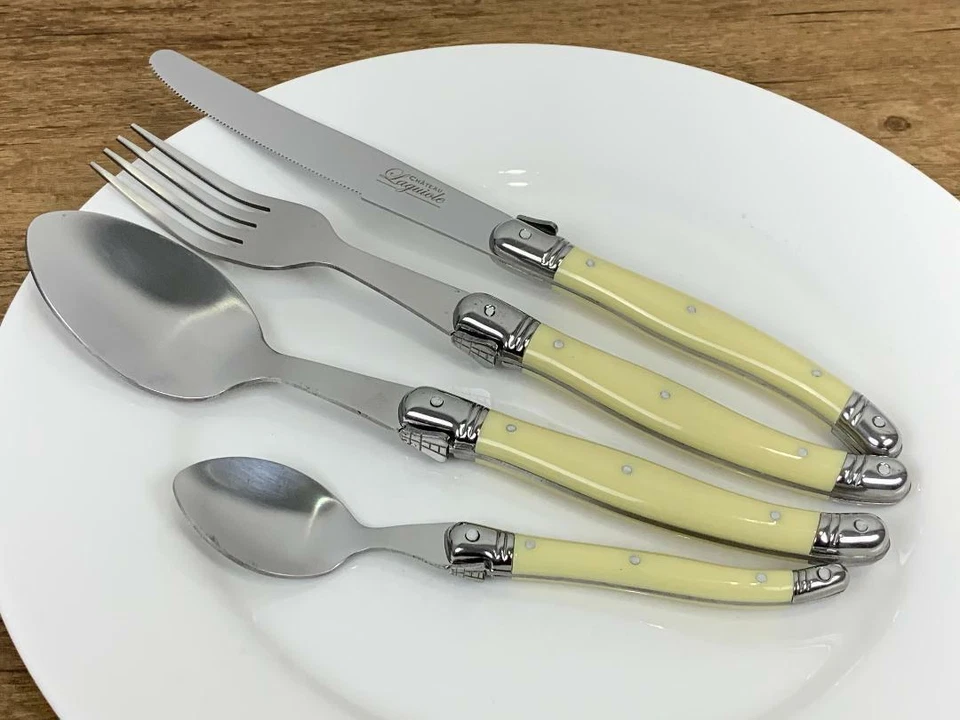 Chateau Laguiole Cutlery Set & Steak Knife Stainless Steel Dinner Ivory 30pc Set - Image 2 of 4