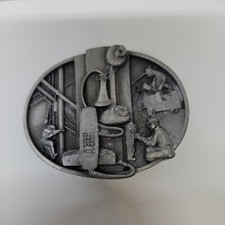 Siskiyou Belt Buckle 1988 American Communications Industry Antique Telephone.