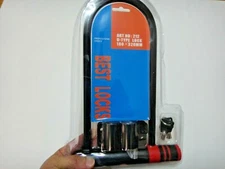 Bike Motorcycle Bicycle Scooter U Lock Heavy Duty anti theft long 12x5.25" Black