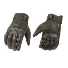 Milwaukee Leather MG7500 Men's Perforated Motorcycle Glove - Knuckle Protection
