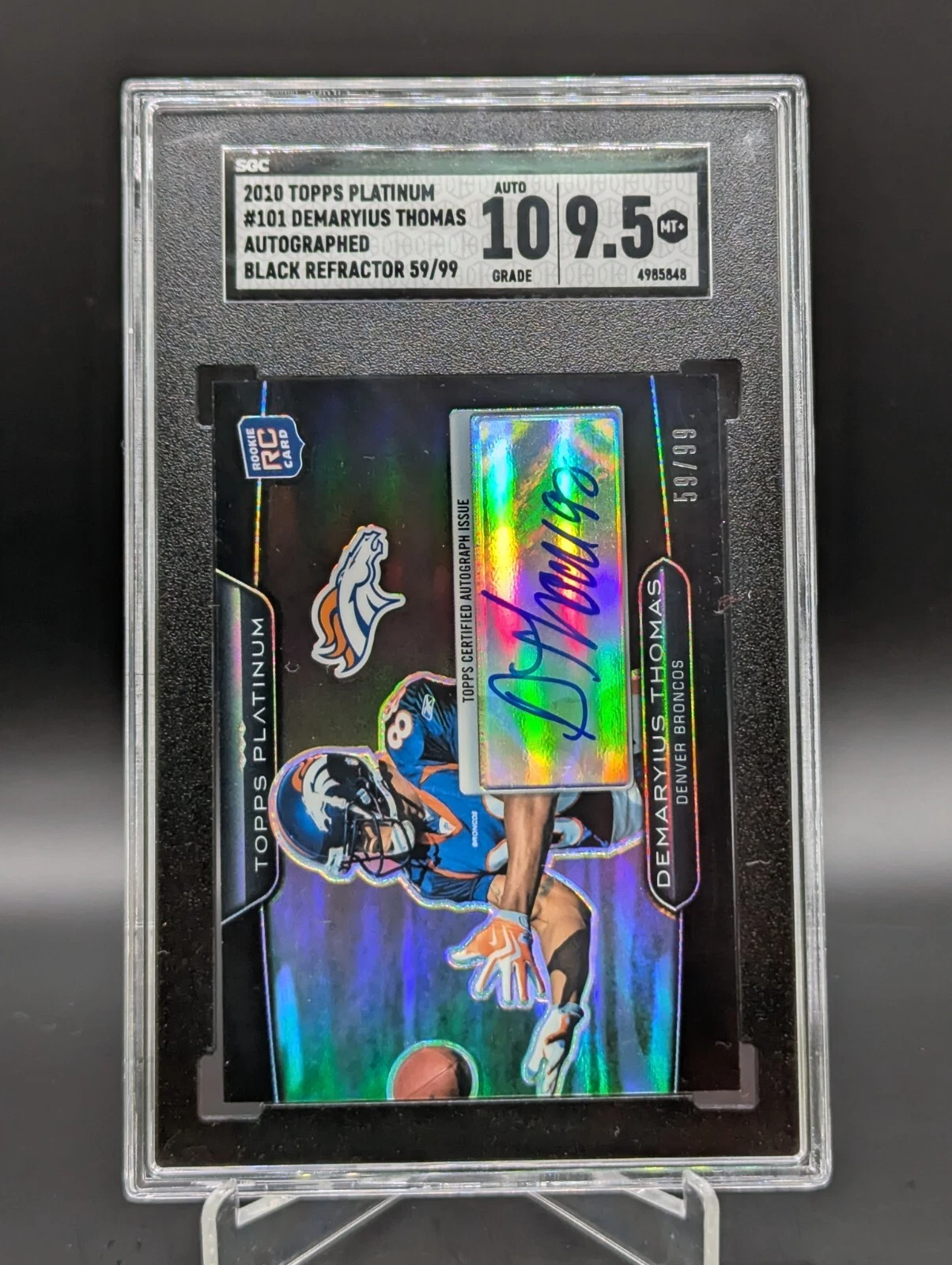 Demaryius Thomas Topps Platinum Patch Autograph #ARTDT Black Refractor