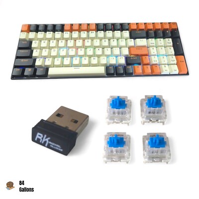 ROYAL KLUDGE RK100 Wireless Mechanical Keyboard - Blue Switch + 3