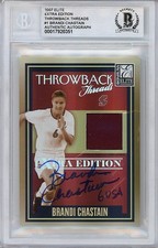 2007 -BRANDI CHASTAIN- BECKETT BAS Signed/Autograph/Auto ELITE Relic Soccer Card