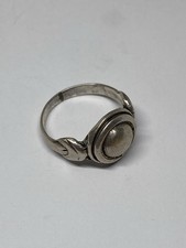 SIZE 6 5.2g 925 STERLING SILVER DOME BAND RING ABSTRACT DESIGNER