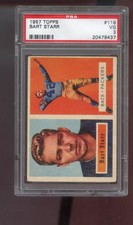 1957 Topps #119 Bart Starr Packers ROOKIE RC PSA 3 Graded Football Card