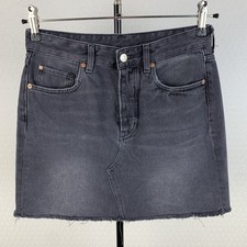 &DENIM Damen Gr. 40 ( 38 ) Jeansrock anthrazit grau Jeans Rock Denim A-Linie 001