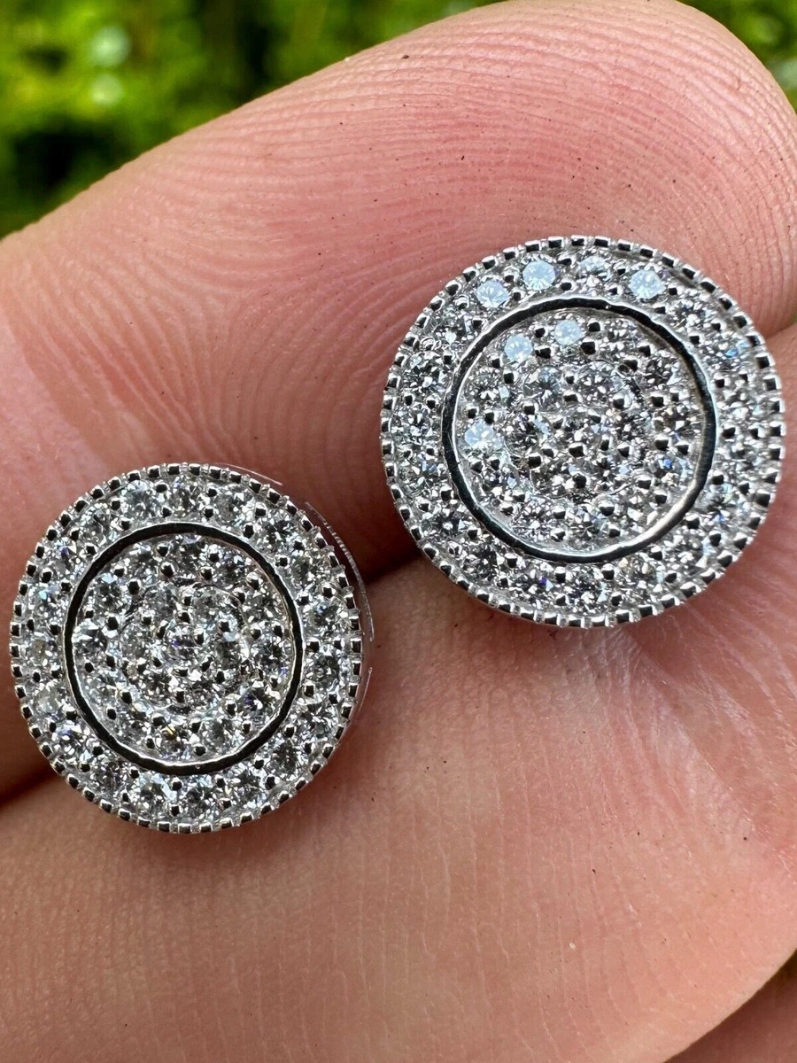 Boucles D'oreilles Diamants Véritable Or Rose 14k – Forme Fleur, 7 Mm, 0.65 Carats