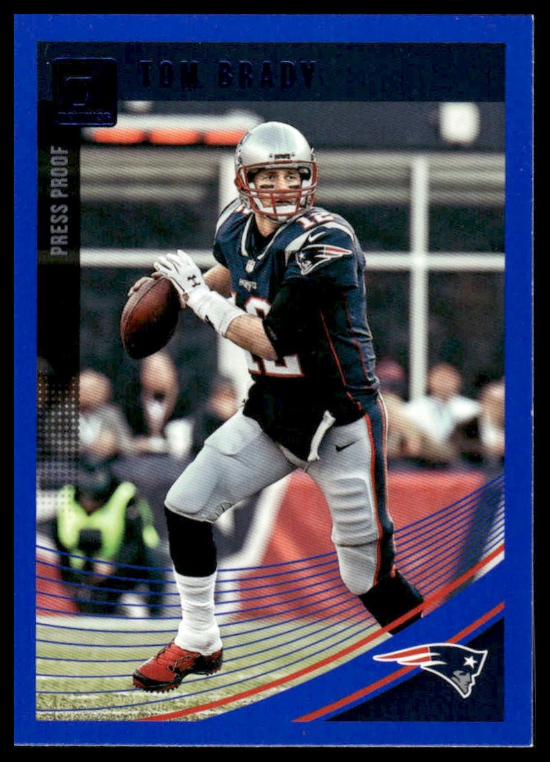 Tom Brady 2018 Donruss #183 Press Proof Blue New England Patriots