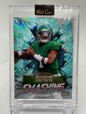Jalen Hurts SMASHING 1/5 Wild Card Alumination Just The Hits 2026 NEW RELEASE