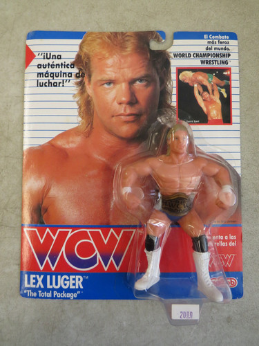 1990 Lex Luger Spanish Card WCW Wrestling 4.5 Figu...