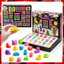 Schylling Nee Doh Christmas Countdown Advent Calendar 3D Squishy Fidget Toy
