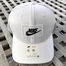 Nike Futura Swoosh Box Logo Rise Cap Mesh Back Trucker Snapback Cap Hat L / XL
