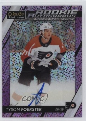 2023 O-Pee-Chee Platinum Rookie Violet Pixels 45/99 Tyson Foerster Auto RC 1j6p