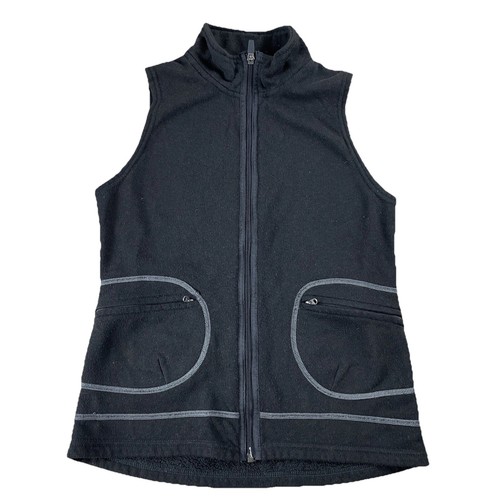 Kuhl Kashmira Fleece Vest Women’s Small Full Zip Black Soft Outdoors Hiking Camp