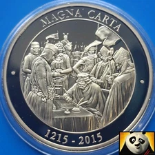 Magna Carta Royal Charter Commemorative Gold Plated 40mm Coin Medal