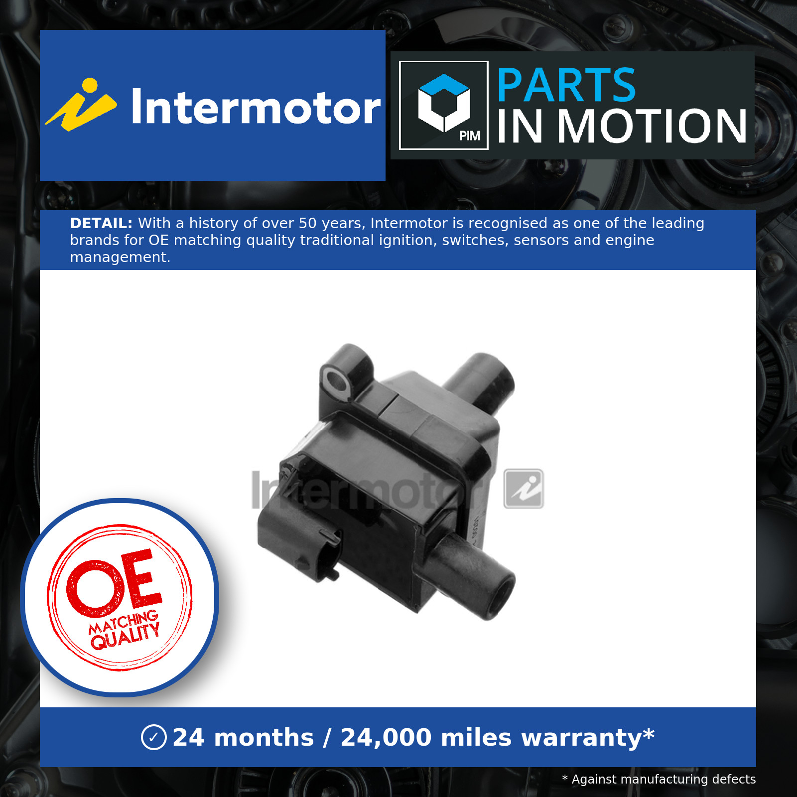 Ignition Coil 12745 Intermotor 46755605 Genuine Top Quality Guaranteed New