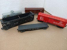 Lionel Postwar O Gauge Freight Cars Lot of 5 Used Vintage Train Cars
