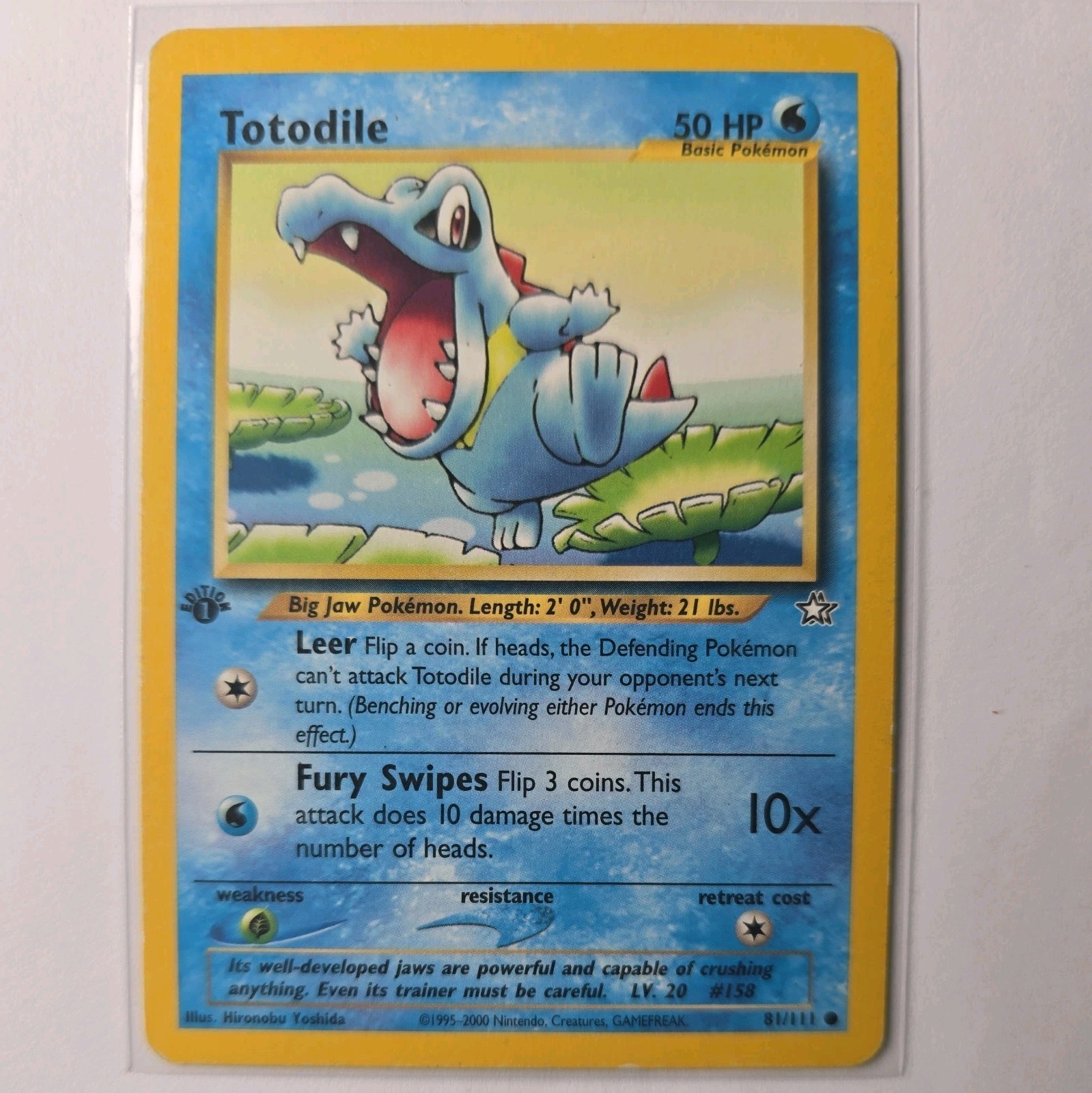 Totodile Neo Genesis Near mint English  81/111  1st edition