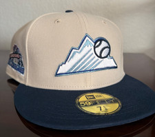 Colorado Rockies 7 5/8 New Era 59fifty Fitted Hat MLB Mountain Logo