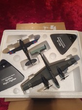 Atlas 1/72 Scale Spitfire & Messerschmitt Diecast Model Plane Set WW2 3909010