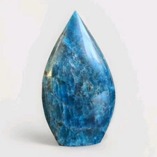 Natural Polished Blue Apatite Teardrop Freeform Ornament 244g - USA
