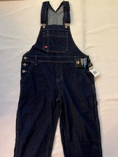 Dickies XS Dark Denim Women s Relaxed Fit Bib Overalls Straight Leg