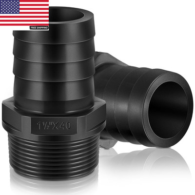 2 Pieces Pool PVC Fitting Tube Fitting Adapter Barbed Hose Fittings Barbed X NPT